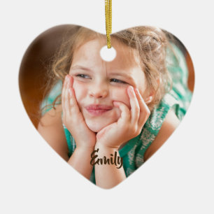 Pretty Girl Photo Ceramic Tree Decoration