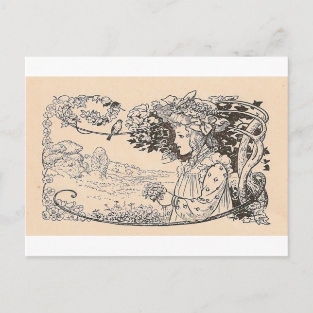 Pretty Girl Postcard (Front)