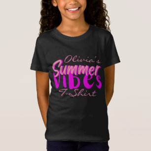 Pretty Girl’s Text Summer Vibes  T-Shirt