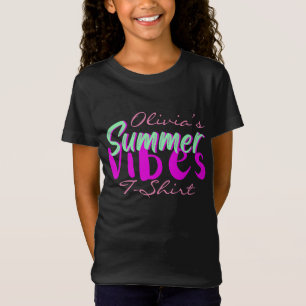 Pretty Girl’s Text Summer Vibes  T-Shirt