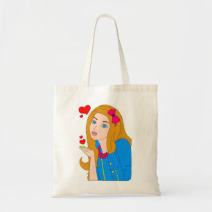 Pretty girl tote bag