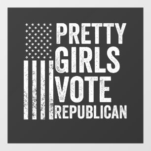 Pretty Girls For Republicans Election 2024 Window Cling
