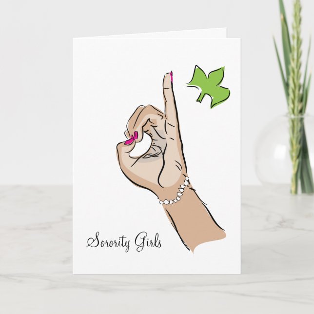Pretty Girls hand Thank You Card (Front)