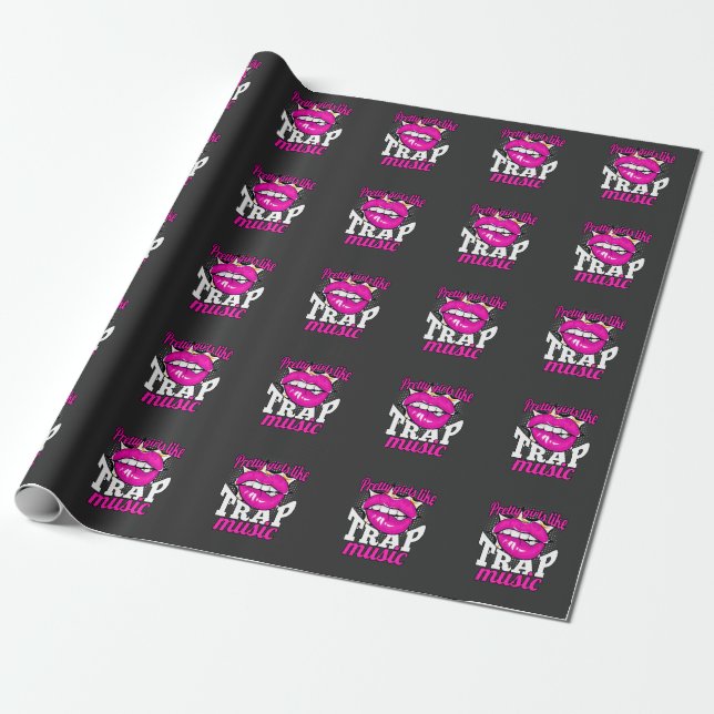 Pretty Girls love Trap Music Hip Hop Dancing Woman Wrapping Paper (Unrolled)
