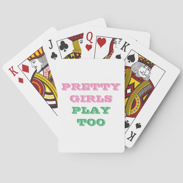 Pretty Girls Play Too Playing Cards (Back)