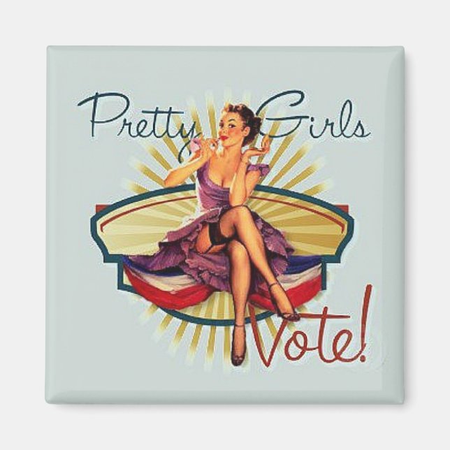 Pretty Girls Vote! Magnet (Front)