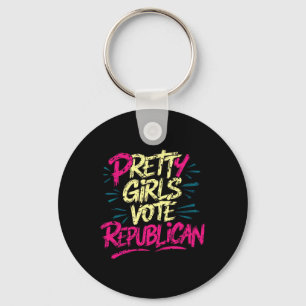 Pretty Girls Vote Republican Conservative Patrioti Key Ring