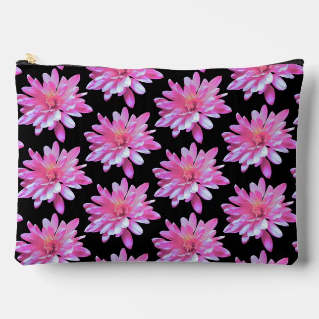 Pretty girly floral pattern cute daisy  accessory pouch (Front)
