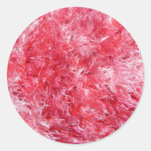 Pretty Girly Fuzzy Fluffy Classic Round Sticker