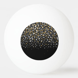 Pretty Girly Gold Glitter Dots Illustration Ping Pong Ball