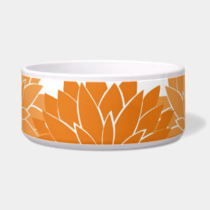 Pretty Girly Orange Flower Blossoms Floral Print