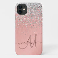 Pretty Girly Rose Gold Silver Glitter Sparkly
