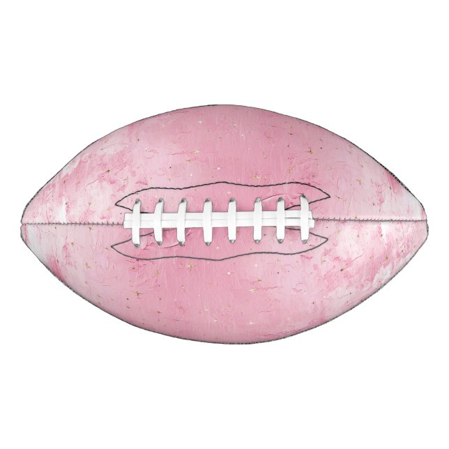 Pretty Girly Sugar Pink Gold Sparkles American Football (Front)
