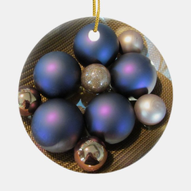 Pretty Glass Balls Ceramic Tree Decoration (Front)
