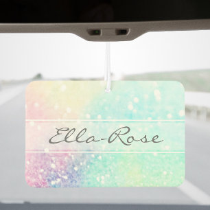 Pretty Glitter Holographic Iridescent Girly Car Air Freshener
