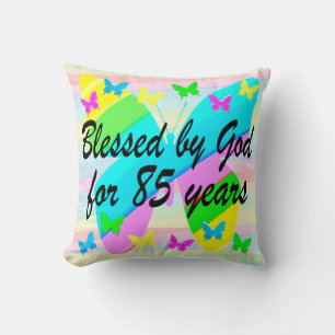 PRETTY GOD'S BLESSINGS 85TH BIRTHDAY PILLOW