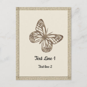 Pretty Gold Butterflies Thank you Party Baby Postcard