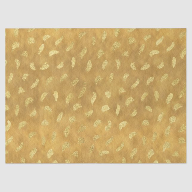 Pretty Gold Glam Abstract Tissue Paper (Front)