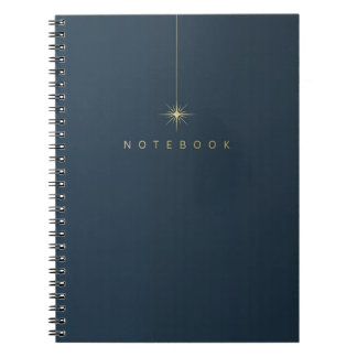 Pretty Gold & Ocean Blue Simple Notebook