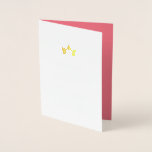 Pretty Gold & Pink Princess Happy Birthday Foil Card<br><div class="desc">Birthday card in white with a gold foil princess crown and the birthday girl's name in a pretty script.</div>