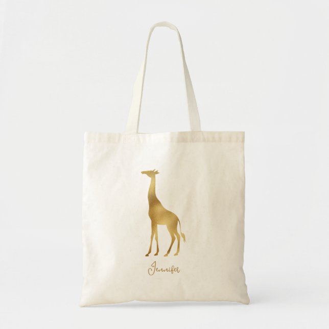 Pretty Golden Giraffe  Tote Bag (Front)