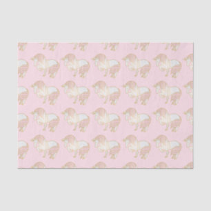 Pretty Golden Unicorns Tissue Paper