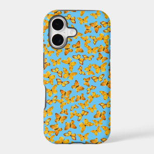 Pretty Golden Yellow Butterflies on Sky Blue