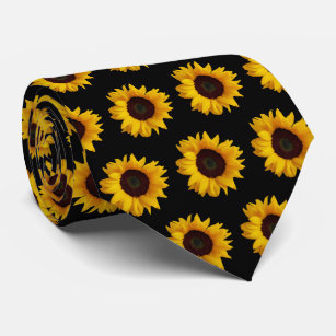 Pretty Golden Yellow Sunflowers  Tie