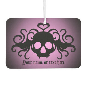 Pretty Gothic winged skull Car Air Freshener