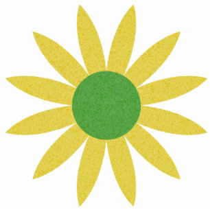 Pretty Green And Yellow Daisy Sculpture Standing Photo Sculpture