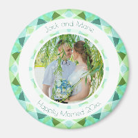 Pretty Green Blue Wedding Keepsake Photo Gift