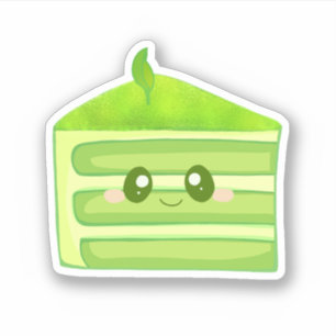 Pretty Green Cartoon  Matcha Layer Cake