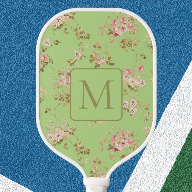 Pretty Green Custom Monogrammed Pickleball Paddle (Creator Uploaded)
