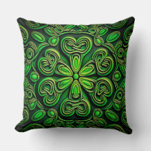 PRETTY GREEN & GOLD IRISH CELTIC KNOTS