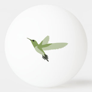 Pretty green hummingbird ping pong ball