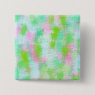 PRETTY GREEN MODERN ABSTRACT 15 CM SQUARE BADGE