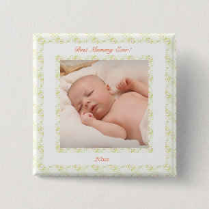 Pretty Green Mother’s Day Best Mummy Mum Ever Gift 15 Cm Square Badge