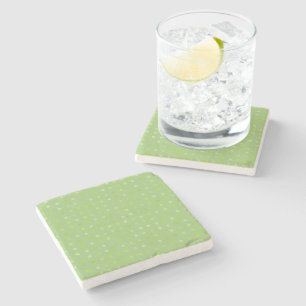 Pretty Green Polka dots Stone Coaster