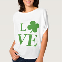 Pretty Green Shamrock Love St Patricks Day