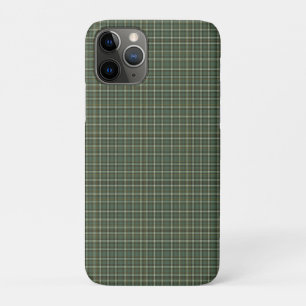 Pretty Green Yellow Plaid Design iPhone 11 Pro Case