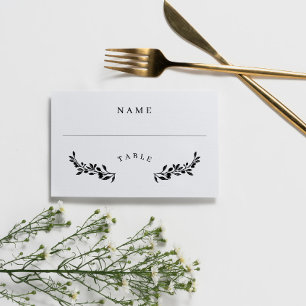 Pretty Greenery Elegant Table Wedding Escort Card