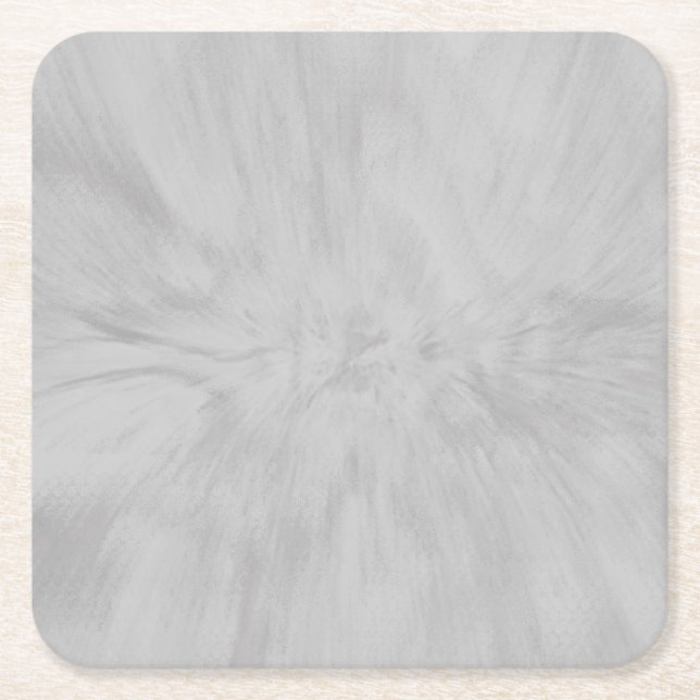 Pretty Grey Splash Square Paper Coaster (Front)