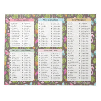 Pretty Grocery List Notepads, Grocery Notepads
