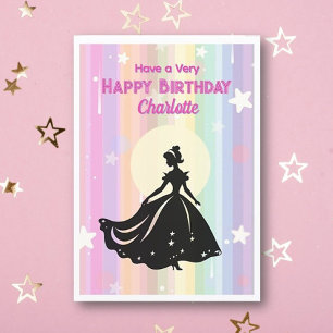 Pretty! Growing Girl Happy Birthday Greeting Card