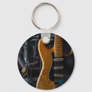 Pretty Guitar Key Ring
