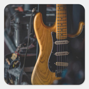 Pretty Guitar Square Sticker
