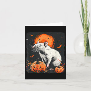Pretty Halloween Costume With This White Rat And P Card