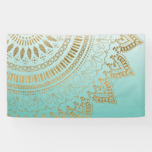 Pretty hand drawn tribal mandala elegant design banner