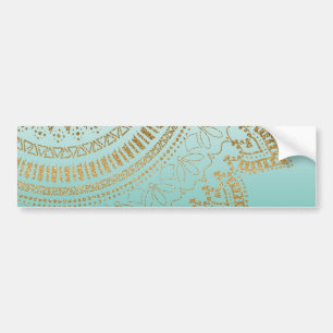 Pretty hand drawn tribal mandala elegant design bumper sticker