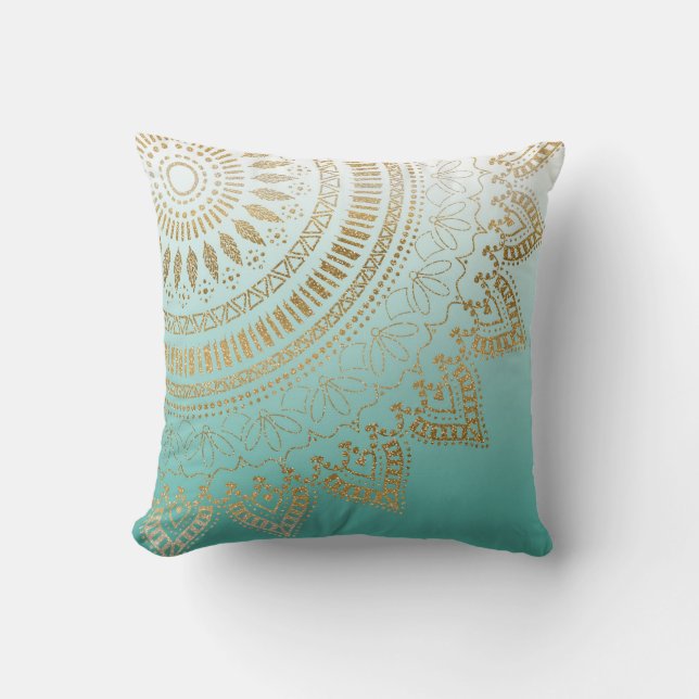 Pretty hand drawn tribal mandala elegant design cushion (Front)